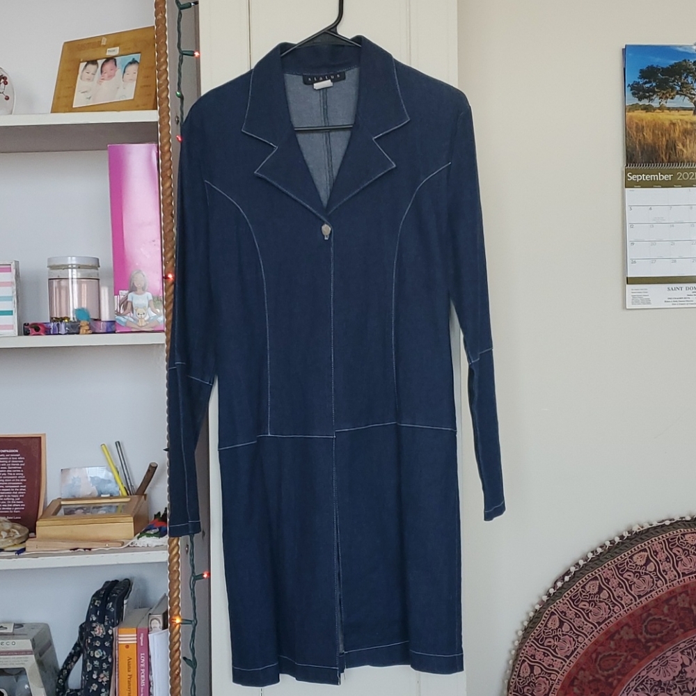 Jean long over coat or dress